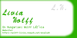 livia wolff business card